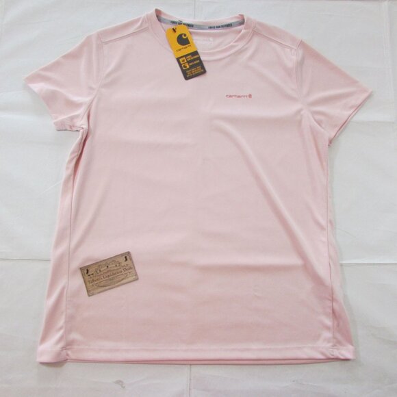 Carhartt Force Women's Sun Defender Relaxed Fit Short Sleeve T-Shirt Soft Rose T - Picture 1 of 2